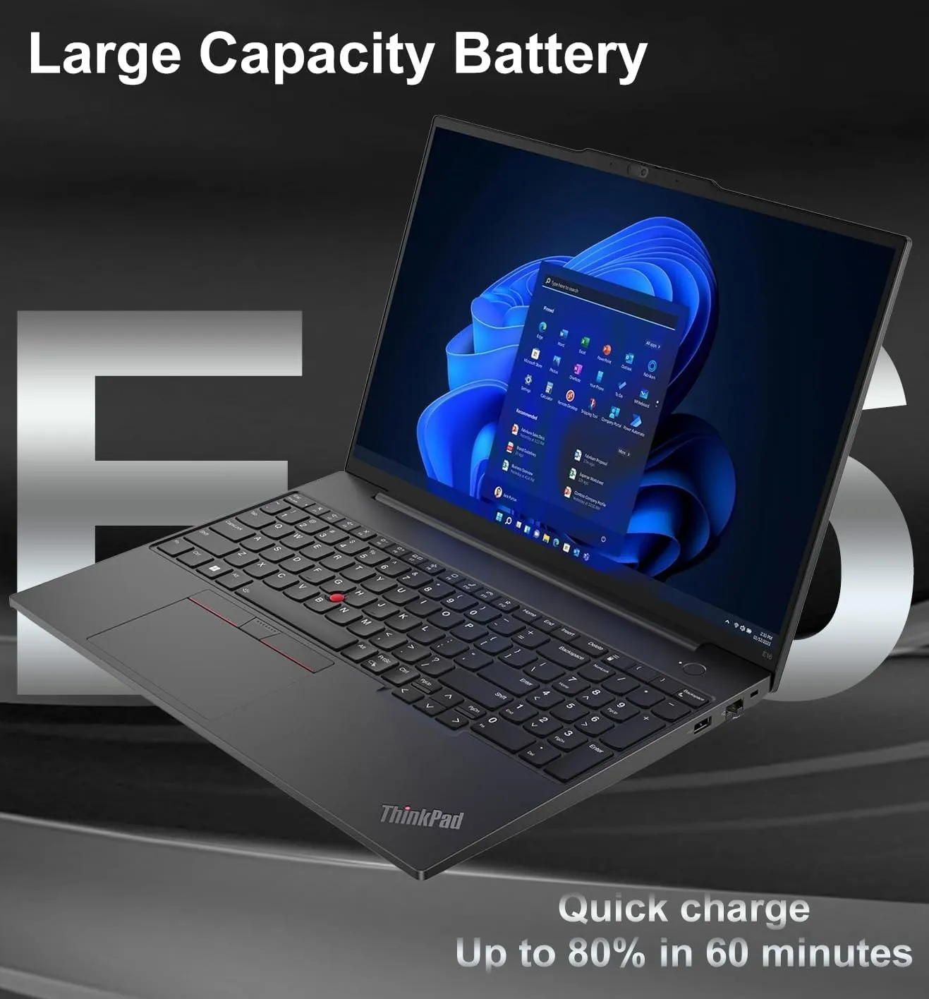 Lenovo ThinkPad E16 Gen 2 Business Laptop (16" FHD  Anti-Glare, Intel Core Ultra 7 155U (Beat i7-1355U), 32GB DDR5 RAM, 1TB SSD) Fingerprint, Backlit, Webcam, Ethernet, Win 11 Pro, 2025 AI PC, Black
