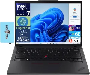 Lenovo ThinkPad T14 Gen 5 AI Business Laptop 14.0" IPS FHD  (Intel Core Ultra 7 155U(>i7-13700H), 32GB DDR5, 1TB SSD, Copilot, Backlit KB, Fingerprint, 2 Thunderbolt 4, 5MP Webcam, DKZ Hub, Win11P)