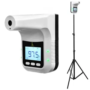 LETUSTO Wall-Mounted Infrared Temperature Reader, Non-Contact Instant LED Display with Alarm (with Stand)
