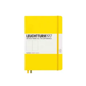 LEUCHTTURM1917 - Medium A5 Plain Hardcover Notebook (Lemon) - 251 Numbered Pages