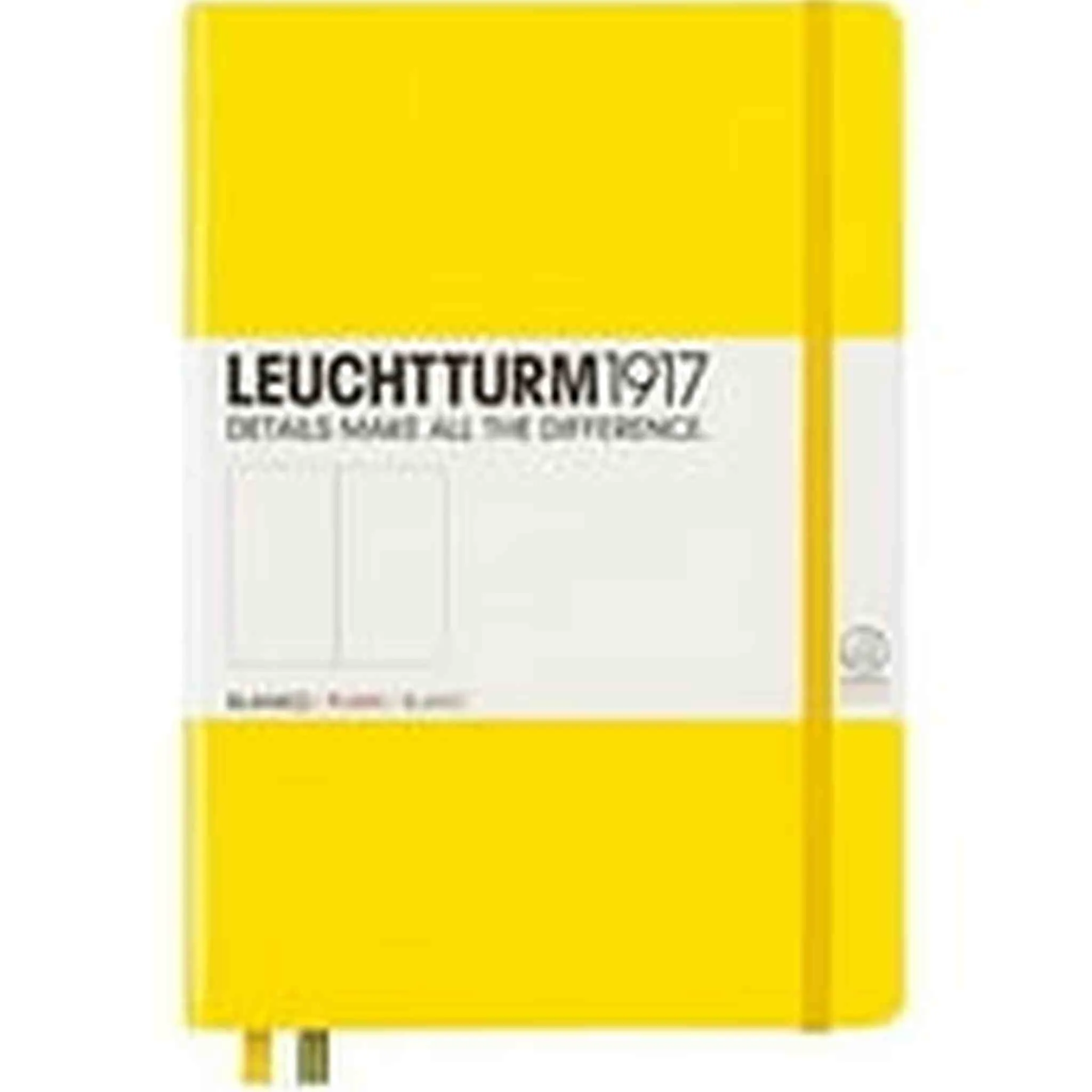 LEUCHTTURM1917 - Medium A5 Plain Hardcover Notebook (Lemon) - 251 Numbered Pages