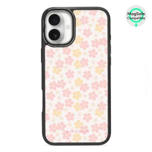 Light Pink Sakura - iPhone 16 Plus Frosted Black Bumper MagSafe Case