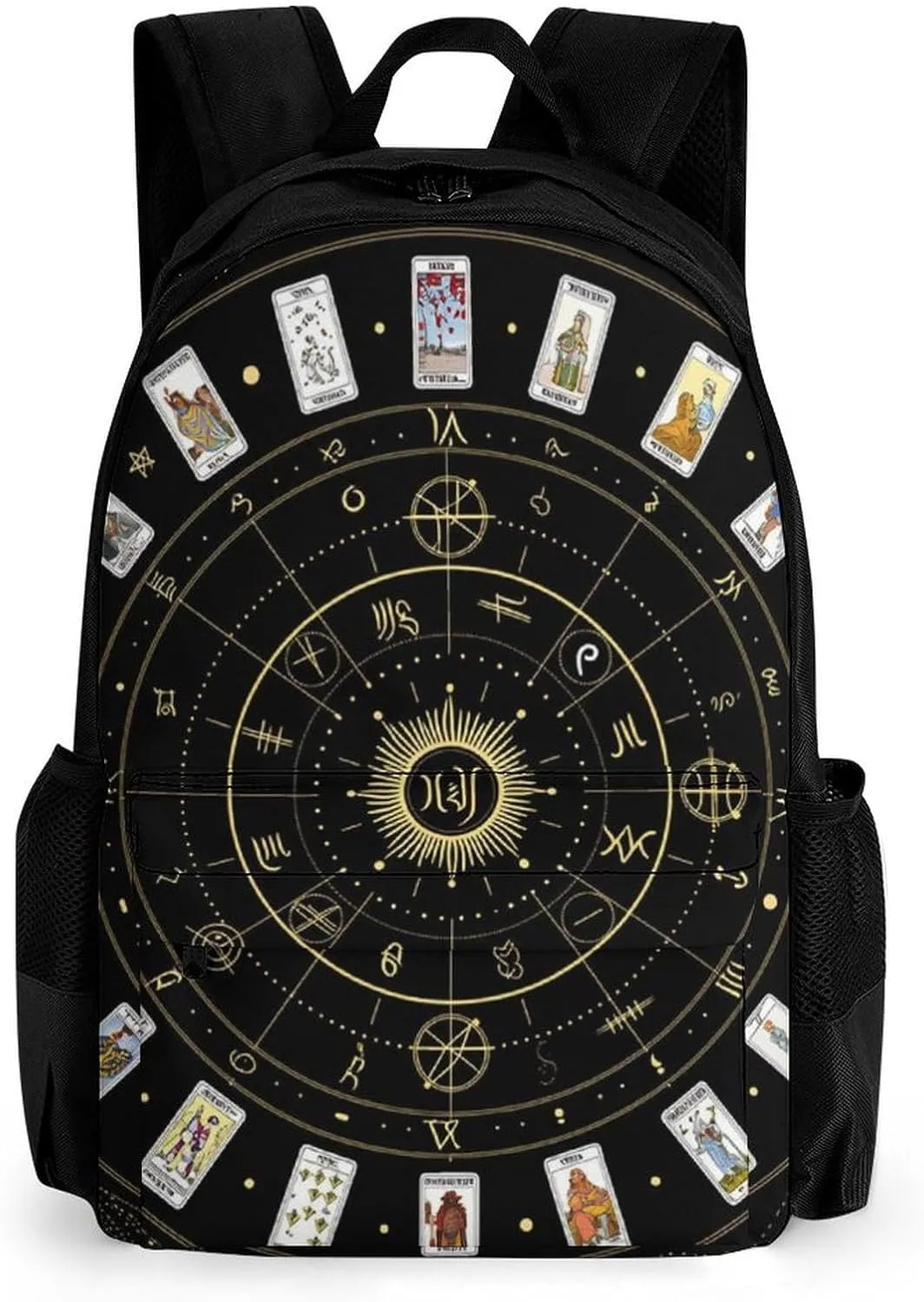 Lightweight Backpack for Gym Travel Bicycle - Big Capacity Multipurpose Anti-Theft Carry On Bag, Astrology Tarot Original Art Travel Hiking Bag & Day Pack