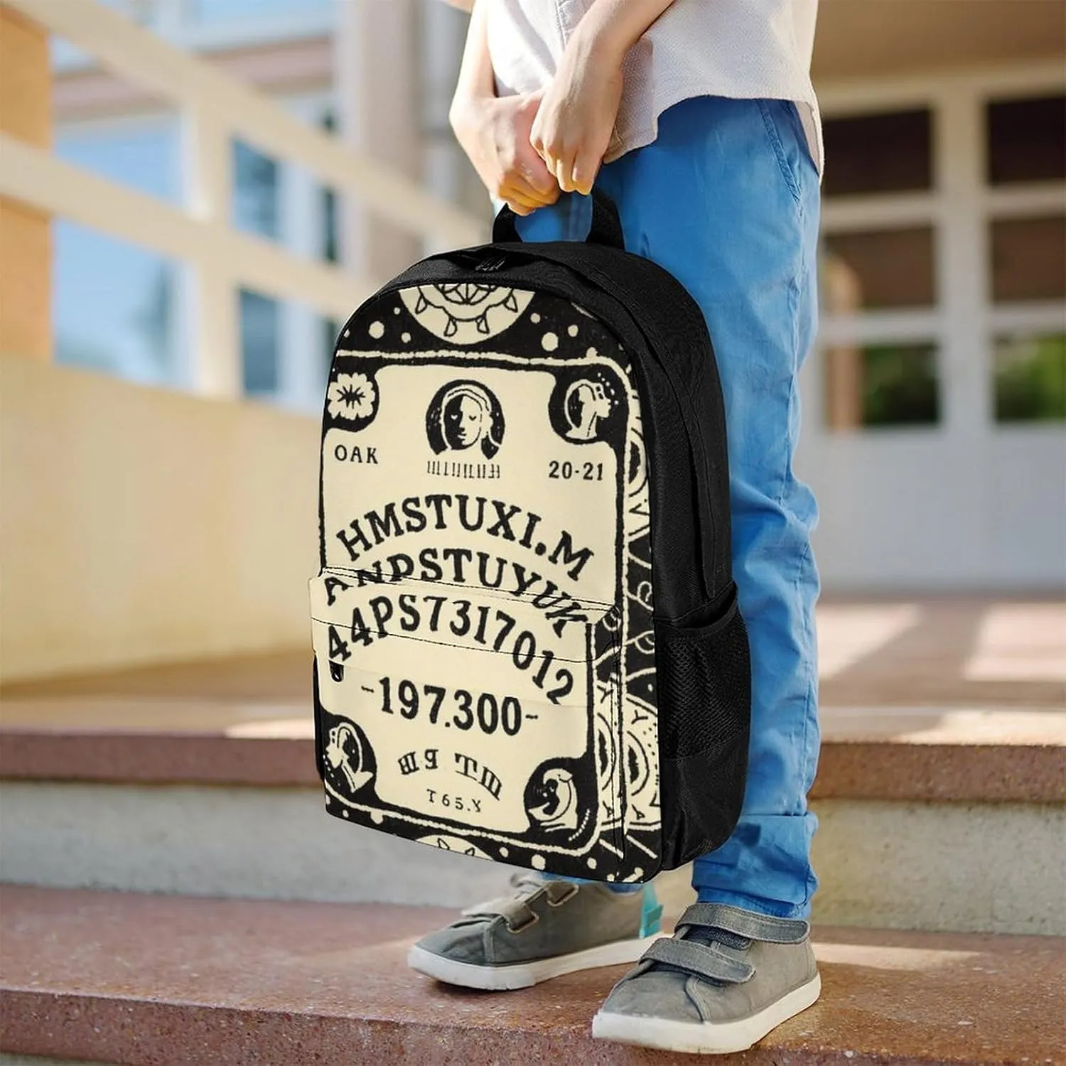 Lightweight Backpack for Gym Travel Bicycle - Big Capacity Multipurpose Anti-Theft Carry On Bag, Magic Spirit Board Witch Art Travel Hiking Bag & Day Pack