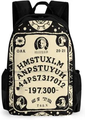 Lightweight Backpack for Gym Travel Bicycle - Big Capacity Multipurpose Anti-Theft Carry On Bag, Magic Spirit Board Witch Art Travel Hiking Bag & Day Pack