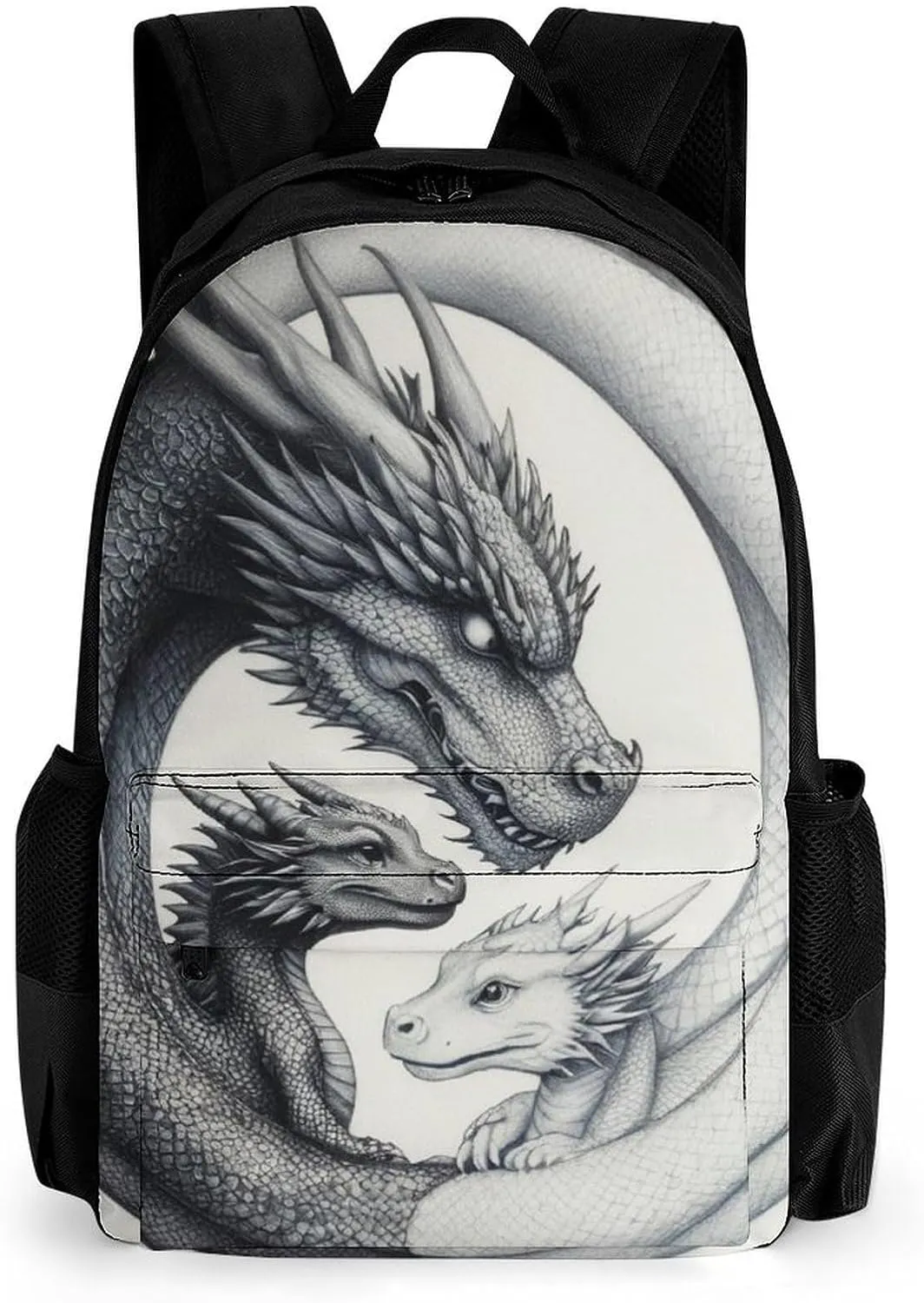 Lightweight Daypack Backpack for Trekking Work Running - Big Capacity Multipurpose Anti-Theft Bookbag, Dragon Yin Yang Business Computer Bag