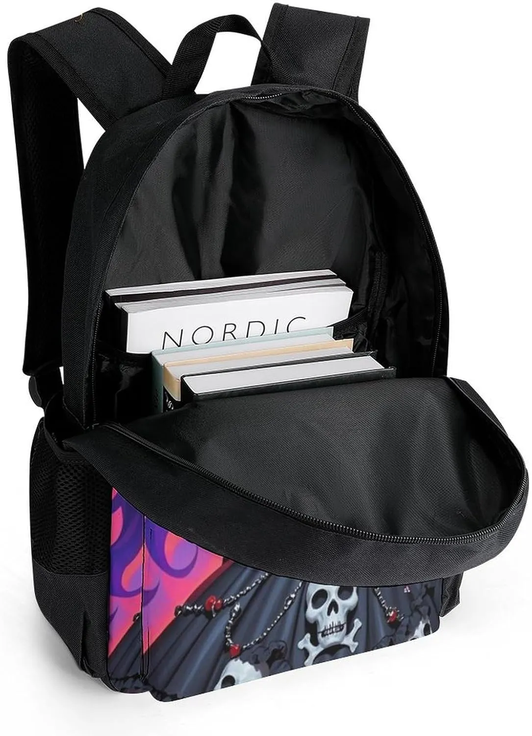 Lightweight Daypack for Camping Business Walking Cycling - Large Capacity Anti-Theft Multipurpose Bookbag, Beautiful Gothic Woman Weird Woman Neon Art Gym Outdoor Hiking Backpack