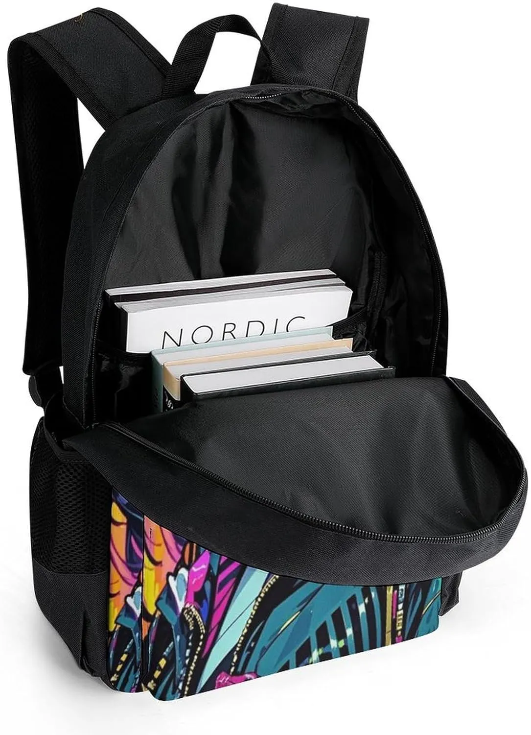 Lightweight Daypack for Camping Business Walking Cycling - Large Capacity Anti-Theft Multipurpose Bookbag, Cartoon Woman Women Mystical Art Gym Outdoor Hiking Backpack