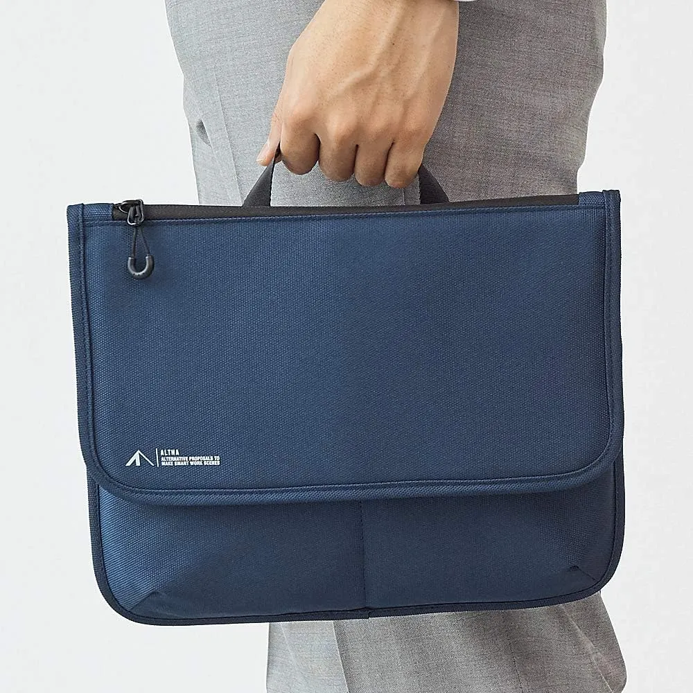 LIHIT LAB Laptop Sleeve with Pockets, 14.2 x 1 x 11.5, Navy Blue (A7768-11)