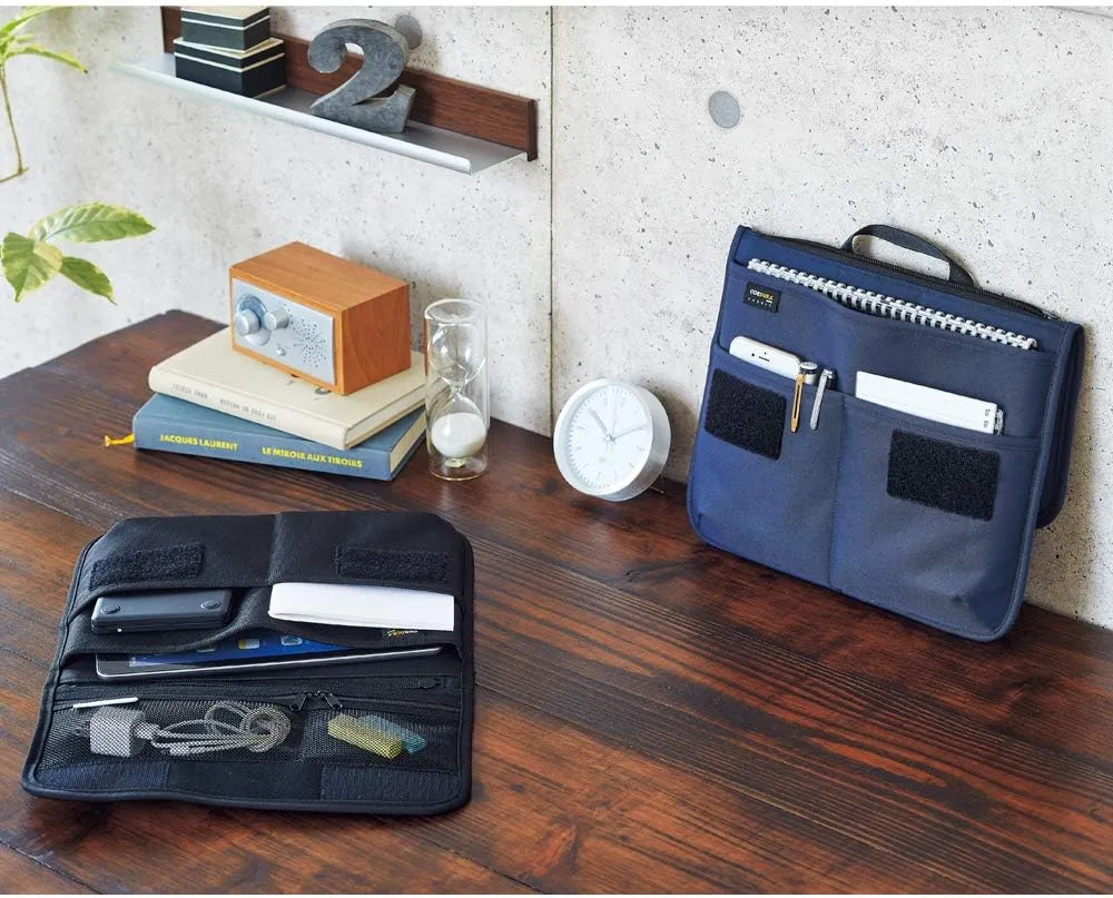 LIHIT LAB Laptop Sleeve with Pockets, 14.2 x 1 x 11.5, Navy Blue (A7768-11)