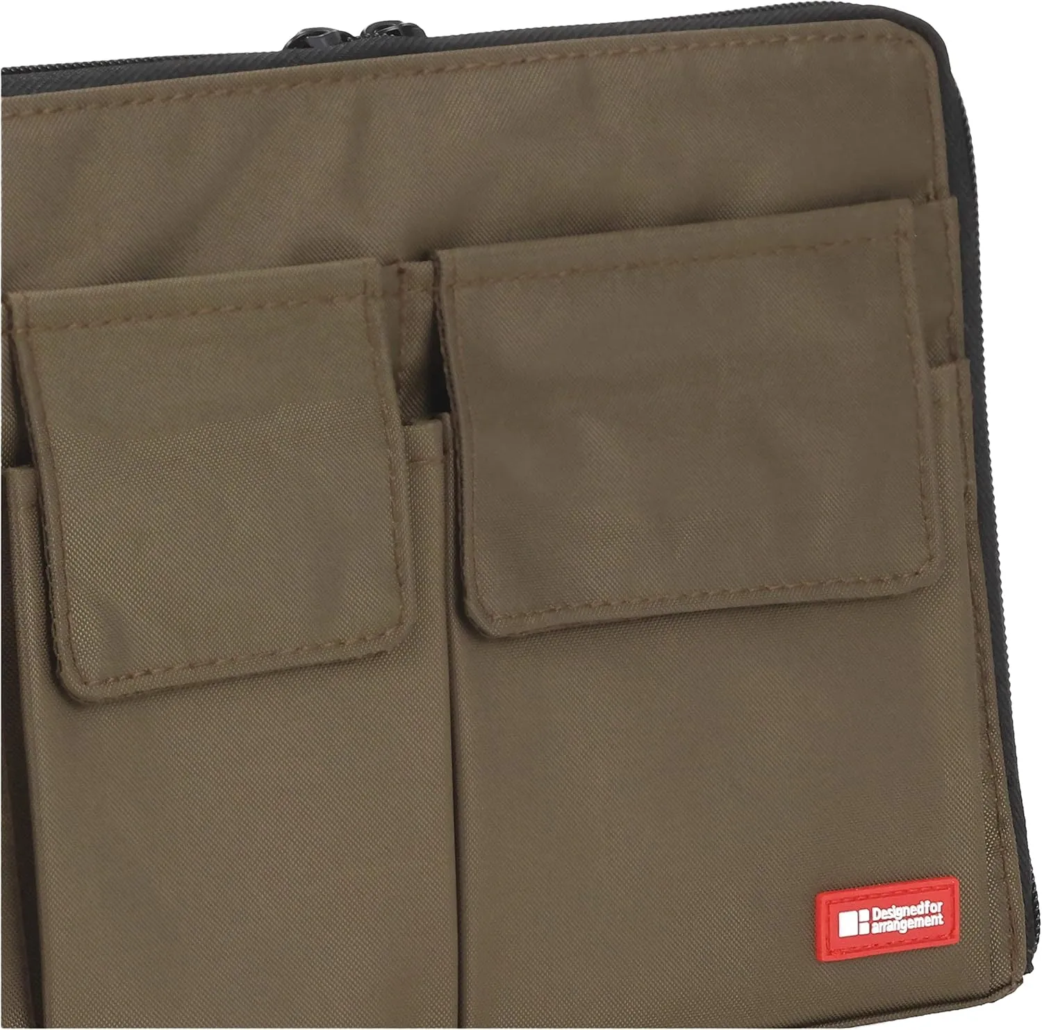 LIHIT LAB Laptop Sleeve With Storage Pockets (Bag-in-Bag), 7.1 x 9.8 Inches, Brown (A7553-9)
