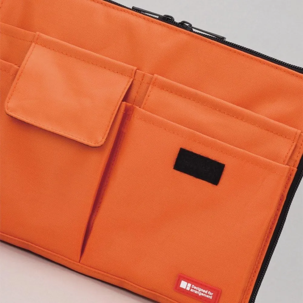 LIHIT LAB Laptop Sleeve With Storage Pockets (Bag-in-Bag), 7.1 x 9.8 Inches, Brown (A7553-9)