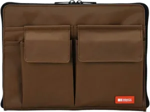 LIHIT LAB Laptop Sleeve With Storage Pockets (Bag-in-Bag), 7.1 x 9.8 Inches, Brown (A7553-9)