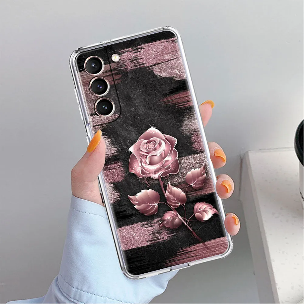 Love Bow Floral Clear Case For Samsung Galaxy