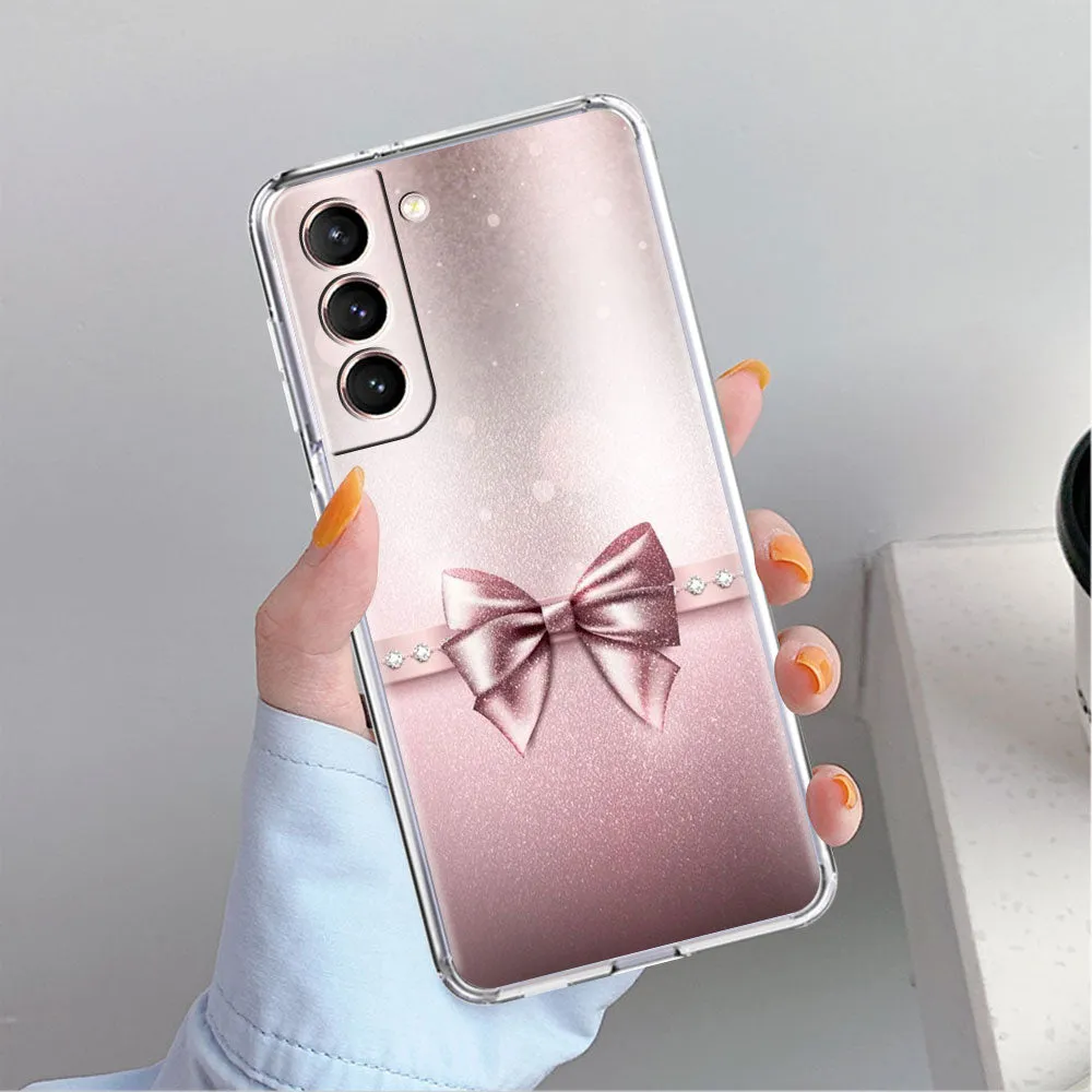 Love Bow Floral Clear Case For Samsung Galaxy