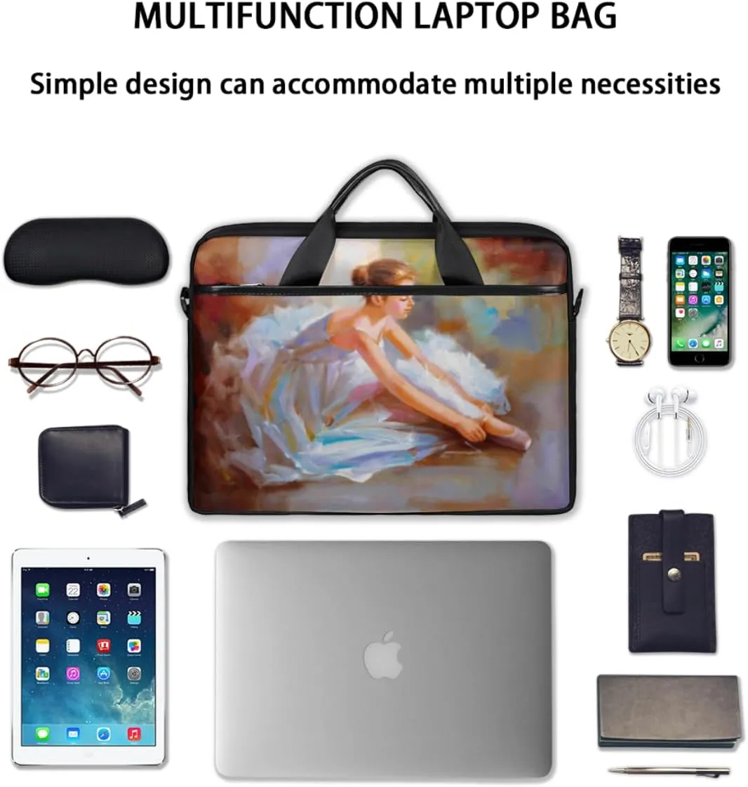Love Penguin Laptop Bag for Men Women 13-15 Inch Case Bags Sleeve Shoulder with Anti Slip Removable The Pad Straps