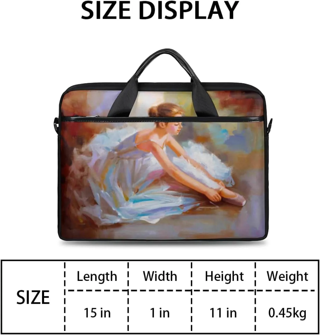 Love Penguin Laptop Bag for Men Women 13-15 Inch Case Bags Sleeve Shoulder with Anti Slip Removable The Pad Straps