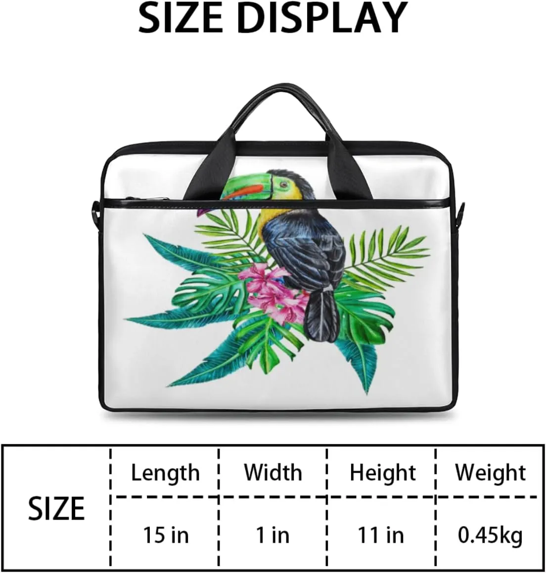 Love Penguin Laptop Bag for Men Women 13-15 Inch Case Bags Sleeve Shoulder with Anti Slip Removable The Pad Straps