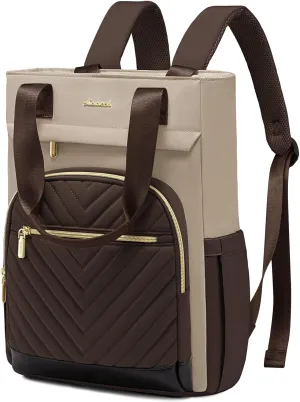 LOVEVOOK Laptop Backpack for Women, 15.6 Inch Work Laptop Bag Teacher Nurse Backpack, Wide Open Travel Tote Backpack Purse Business Computer Daypack
