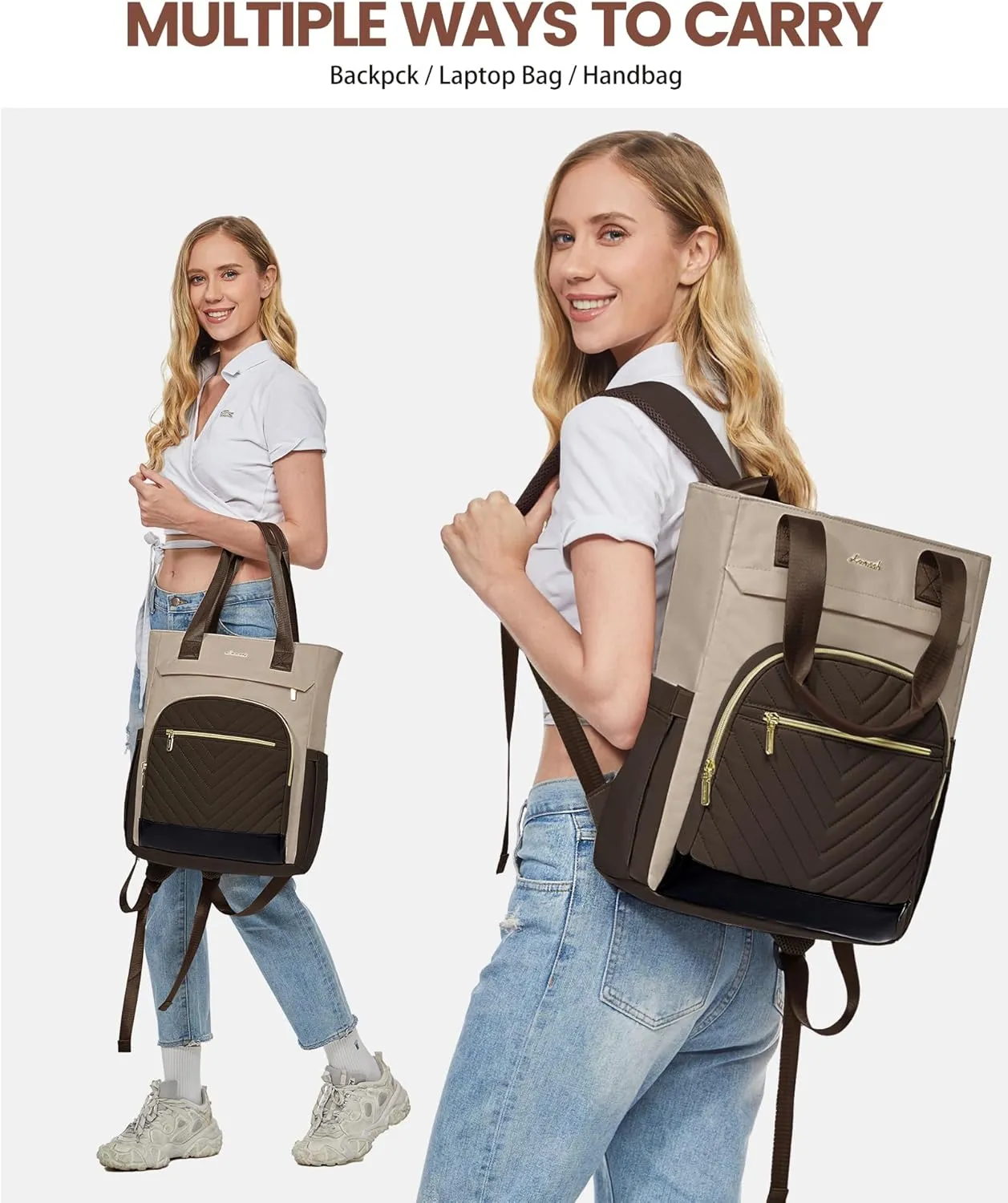 LOVEVOOK Laptop Backpack for Women, 15.6 Inch Work Laptop Bag Teacher Nurse Backpack, Wide Open Travel Tote Backpack Purse Business Computer Daypack