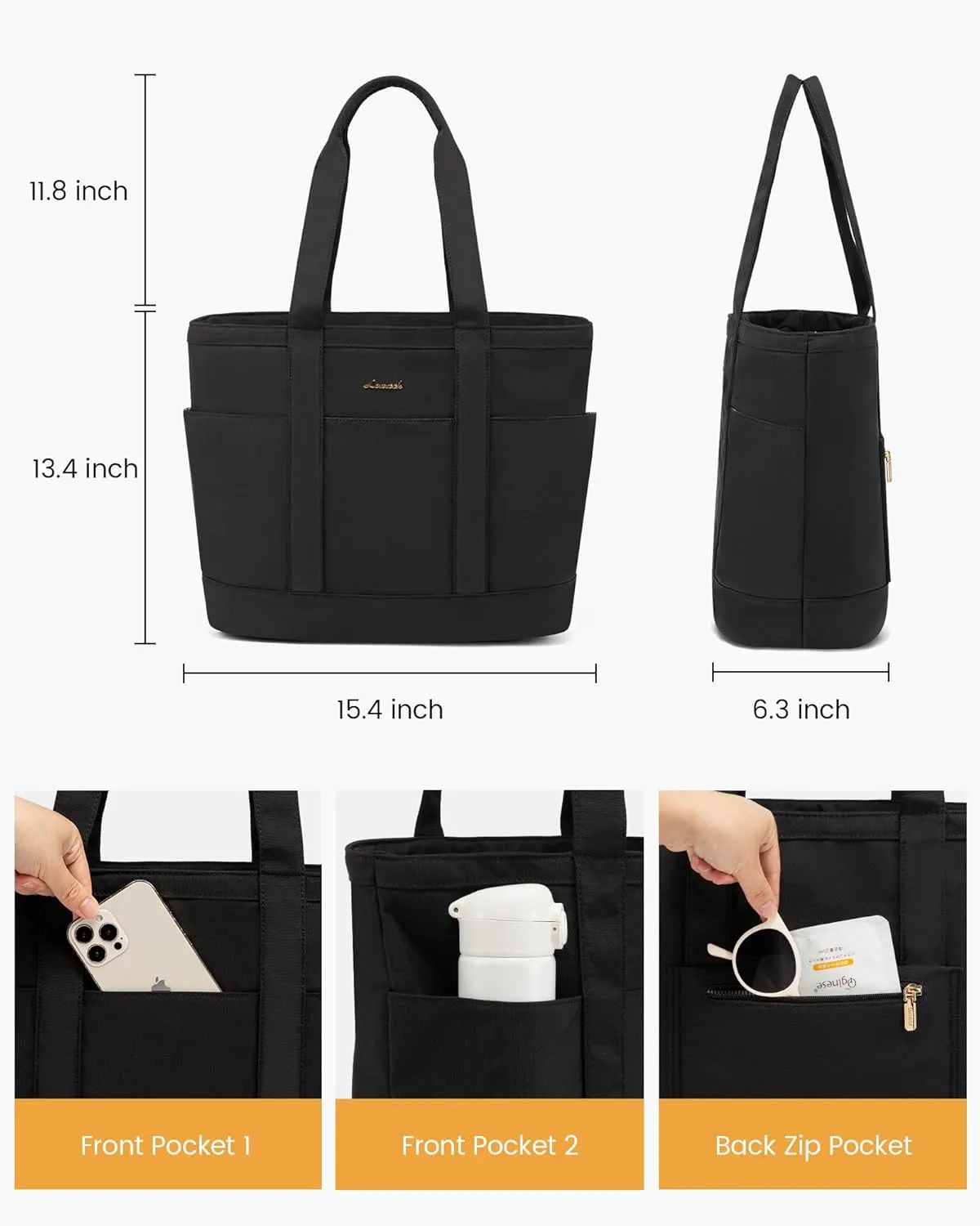 LOVEVOOK Tote Bag for Women - Lightweight Work Bag with 15.6 Inch Laptop Space