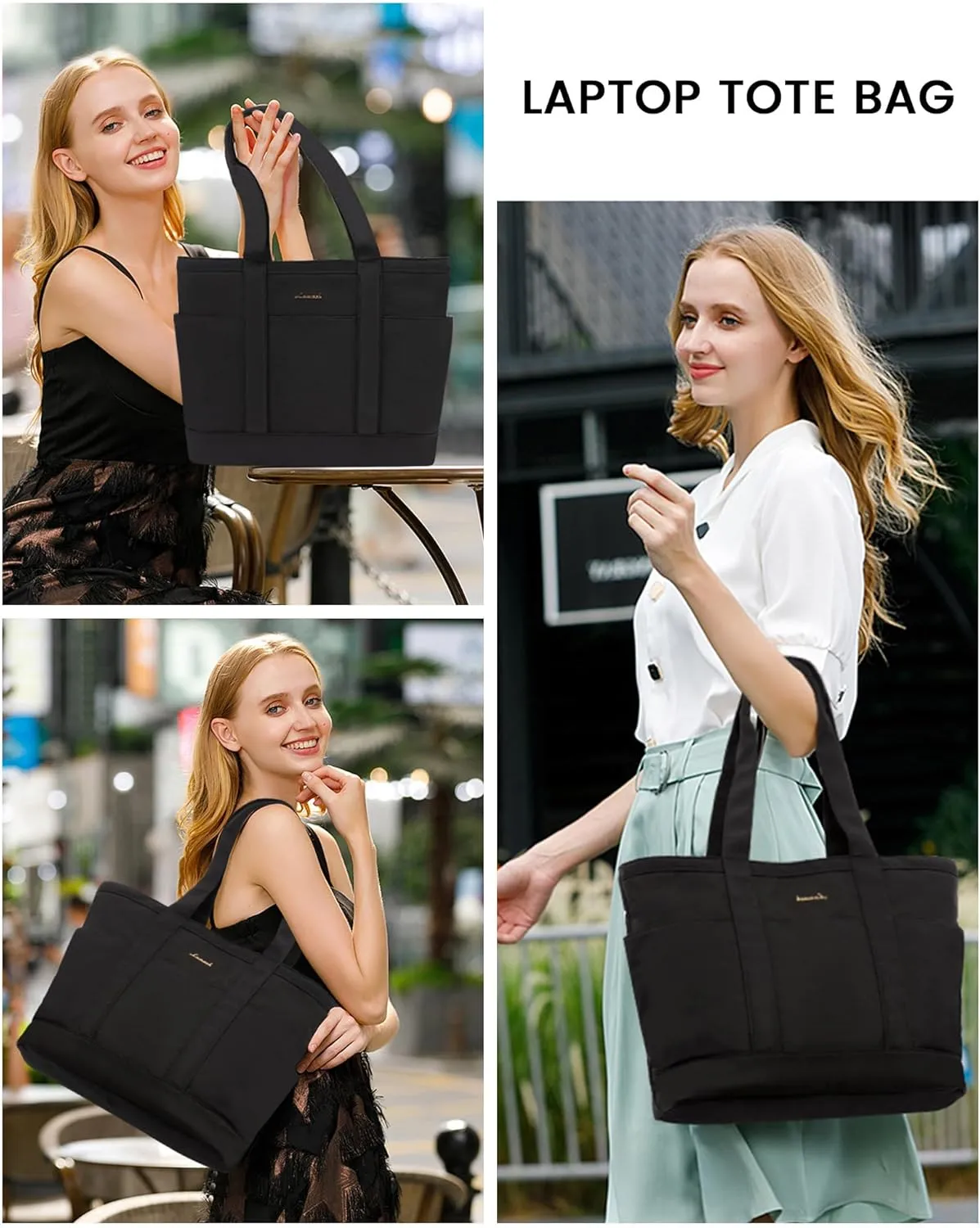 LOVEVOOK Tote Bag for Women - Lightweight Work Bag with 15.6 Inch Laptop Space