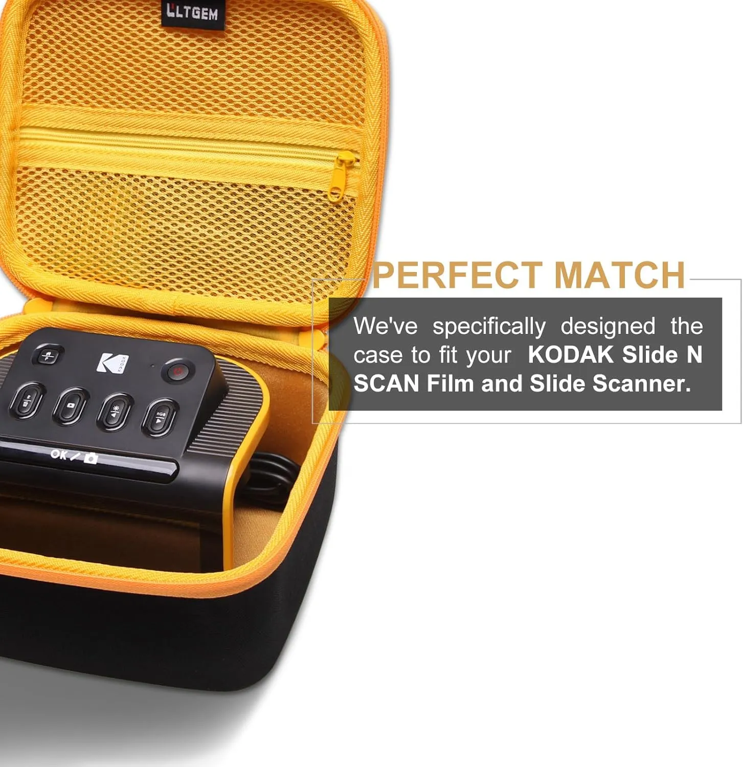 LTGEM Portable Storage Case Compatible for KODAK Slide N SCAN Film and Slide Scan with Large 5” LCD Screen，EVA Hard Travel Protective Container Bag Shockproof (Case Only)