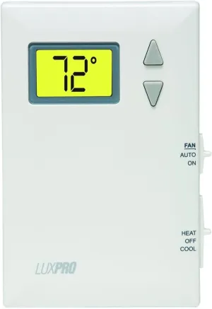 Lux Pro PSD011B Digital Non-Programmable Thermostat for Home, 1 Heat, 1 Cool