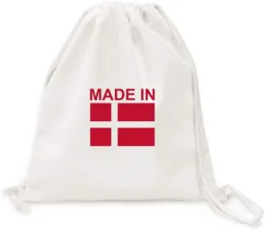Made In Denmark Country Love Canvas Drawstring Backpack Travel Shopping Bags