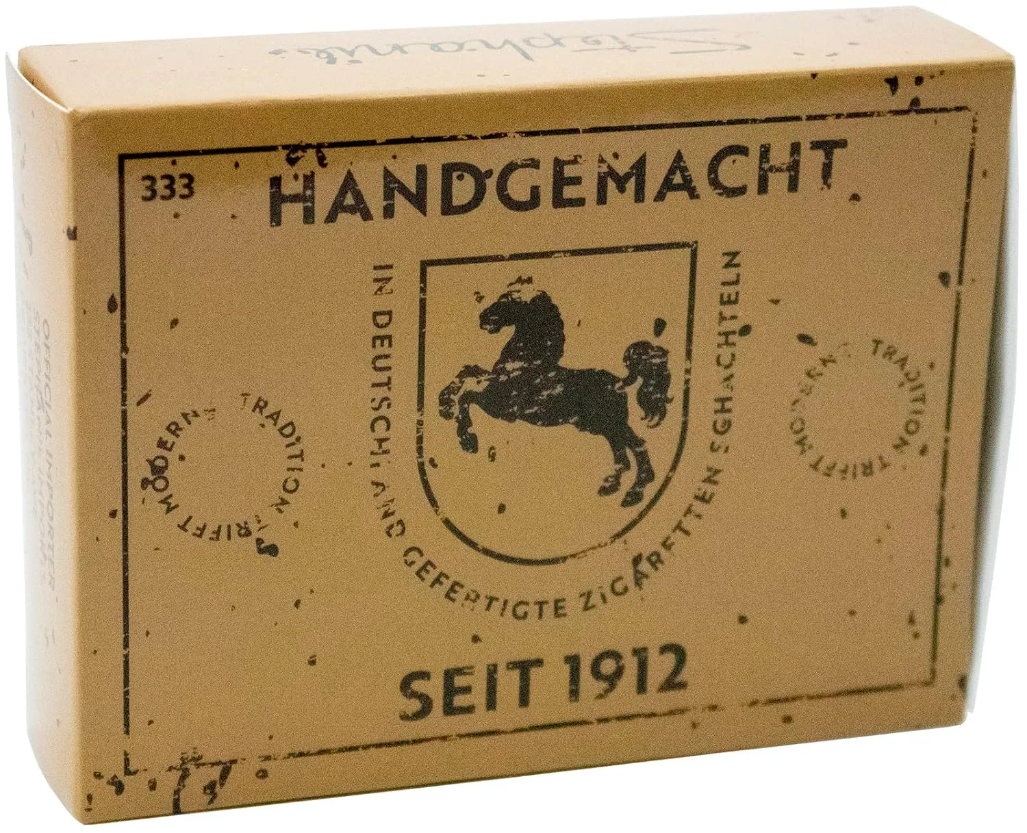 Made in Germany Genuine Leather Gold Plated Cigarette Case (18 100s) with Elastic Bands (Deer Red)