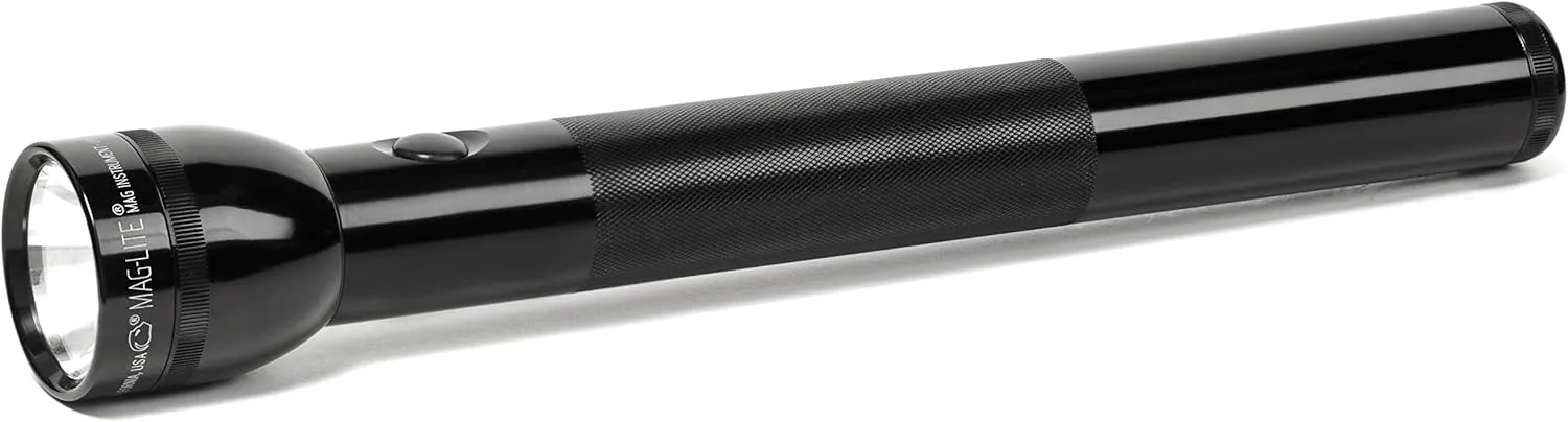 Maglite Heavy-Duty Incandescent 4-Cell D Flashlight, Black