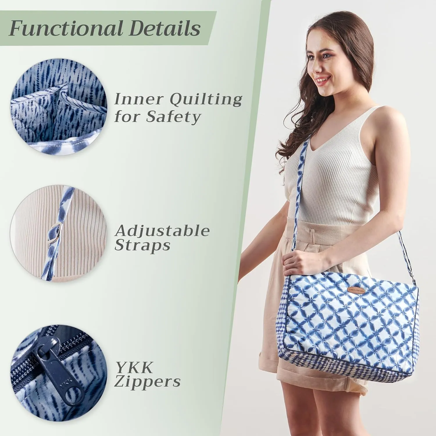 Maison d' Hermine Hand Bags for Women Cotton Shoulder Bag for Shopping Travel Everyday Use Cross Body Tote purse Sling Bag