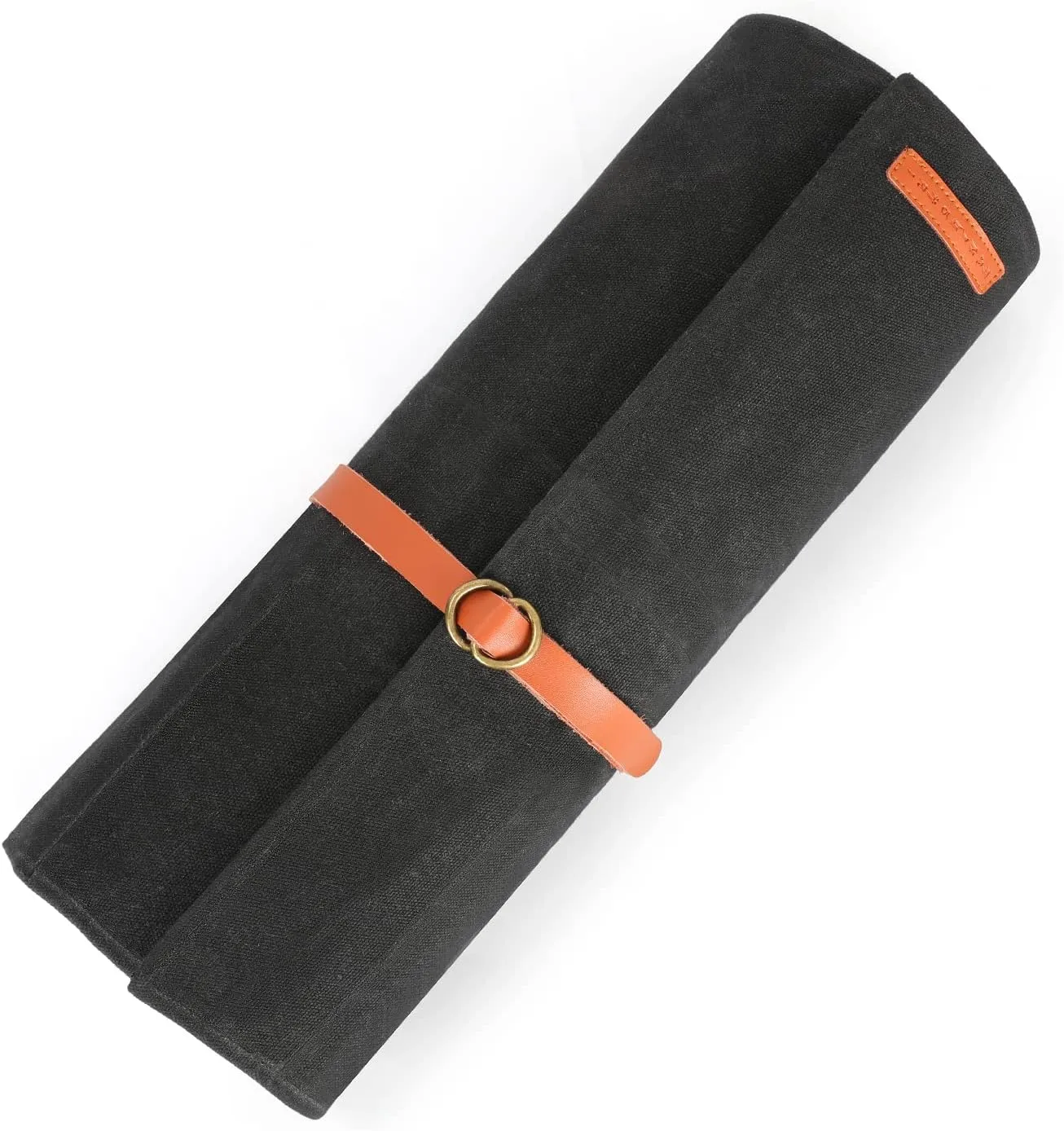 Manjushri Chef Knife 9 Pocket Canvas Roll Bag with Genuiene Leather Belt.
