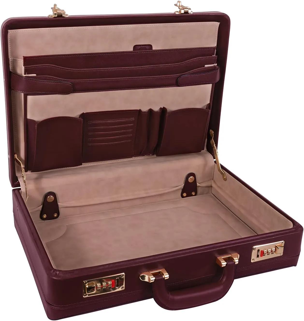 McKlein Leather 4.5" Expandable Attaché Briefcase- HARPER