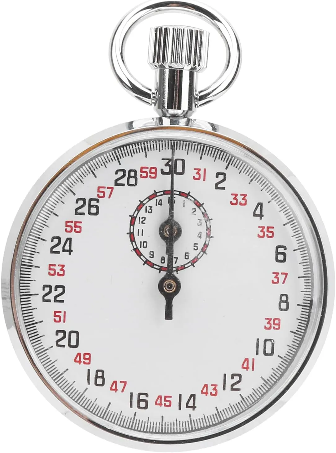 Mechanical Stopwatch Handheld Large Display Stainless Steel Stop Watch for Sports Fitness Referees