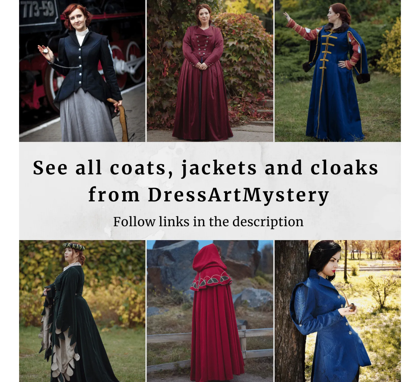 Medieval fantasy hooded cloak with pockets