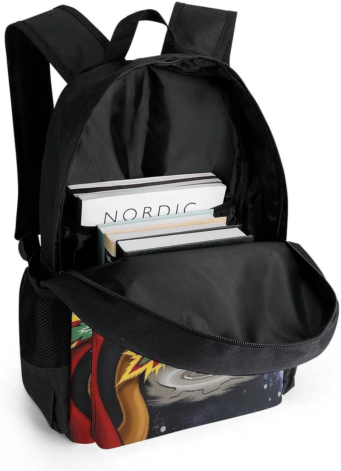 Men Women Lightweight Beauty Psychedelic Multi Color Marijuanaweed Art Backpack Large Capacity Bookbag With Smooth Zippers for Gym Business Running