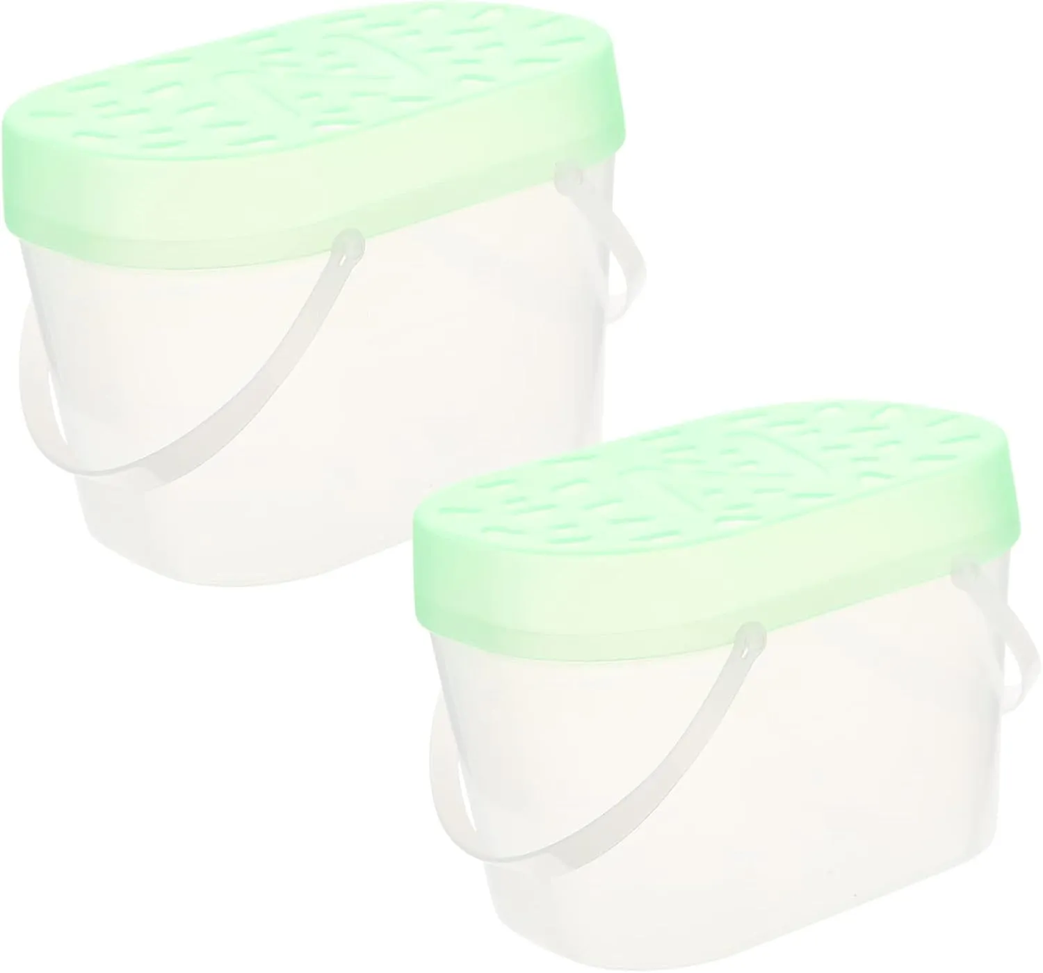 Mikikit 2pcs Portable Reptile Cases for Small Pets Hamster Carriers Travel Boxes for Mice Turtles Guinea Pigs Convenient Pet Transport for Hiking and Outings
