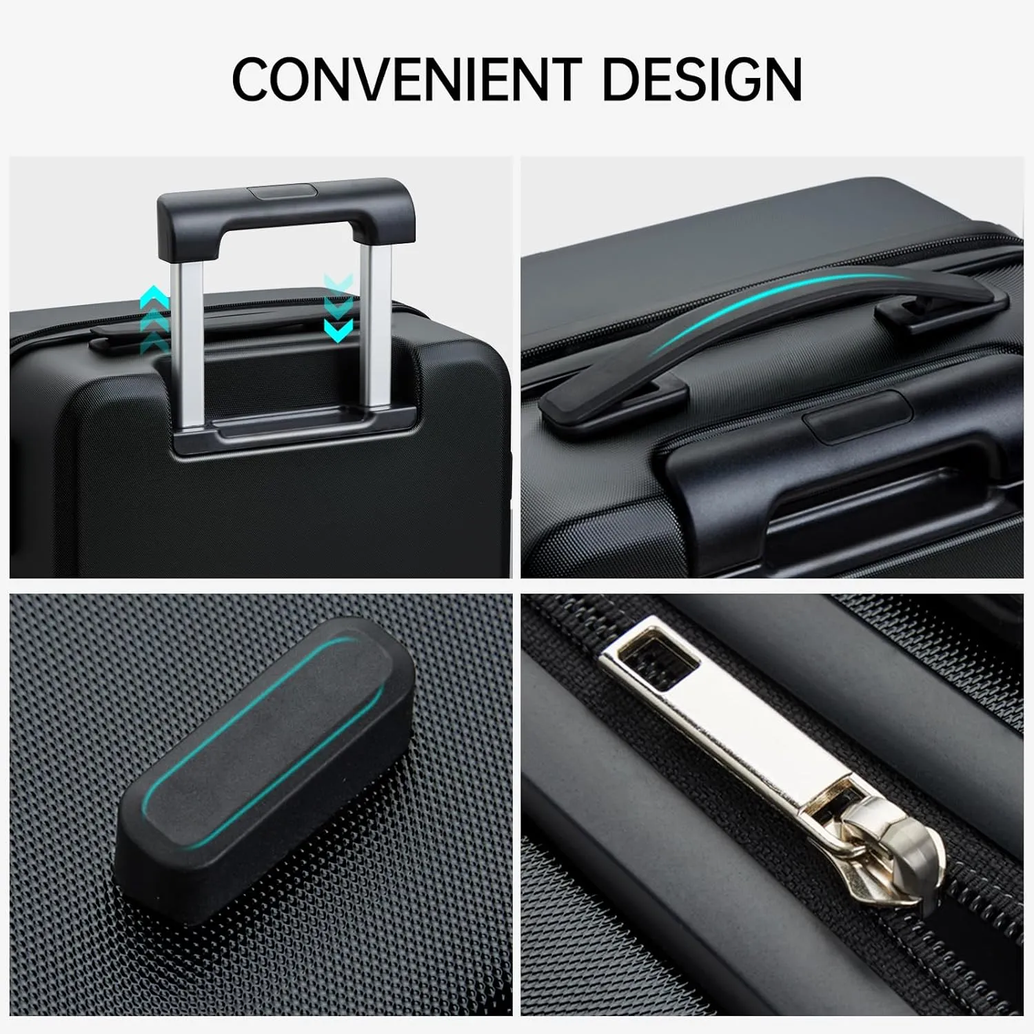 MILADA Luggage Carry On Luggage 22x14x9 Airline Approved 20 Inch Carry On Suitcase Hard Shell Suitcases with Wheels Carry on Bag Travel Luggage with TSA Lock,Grey