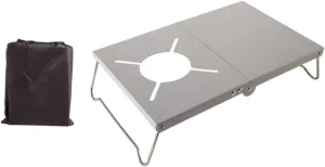 Milisten 1set Portable Folding Camping Table Lightweight Burner Stand for Outdoor Activities Convenient Design Easy Setup for Picnics and Camping Trips Silver