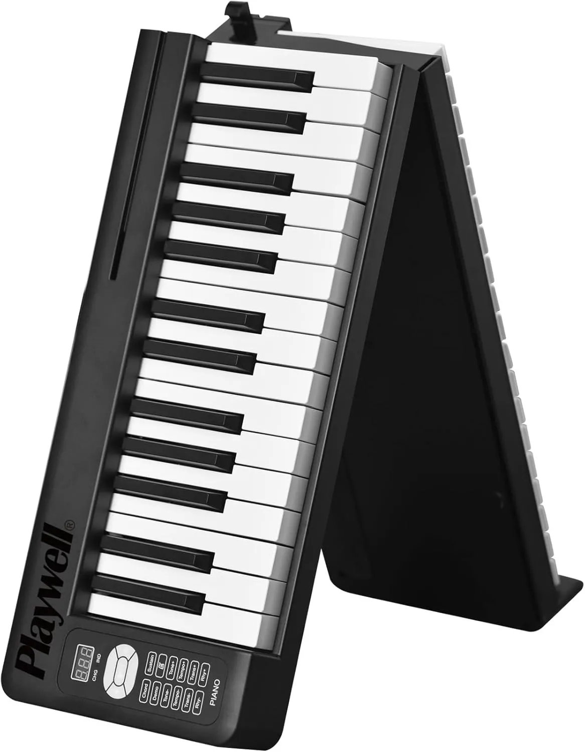 Mini Keys Keyboard Piano, Portable Small Keyboard with 40 Songs, 200 Sounds, with MIDI Function, LED Display & Dual Speakers, Compact Music Electric Piano for Kids/Beginners (Black)