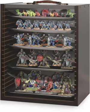Miniature Display Case Display Cases for Collectibles Miniatures Storage Case Display Shelves Shelf for Collectibles for Mini Action Figures Valuable Collectibles or Crystal Stone (Black)