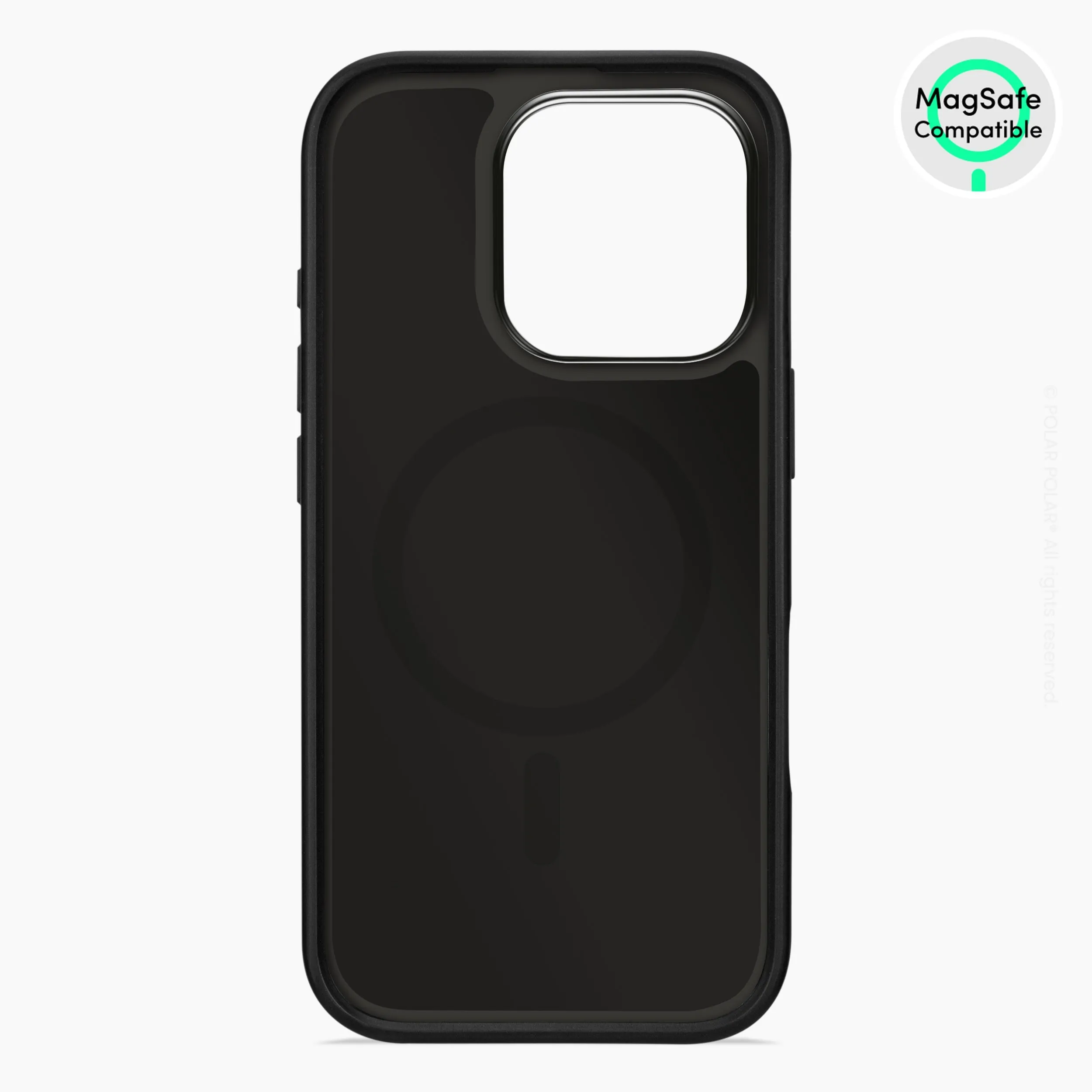 Mist Green Terrazzo - iPhone 16 Pro Frosted Black Bumper MagSafe Case