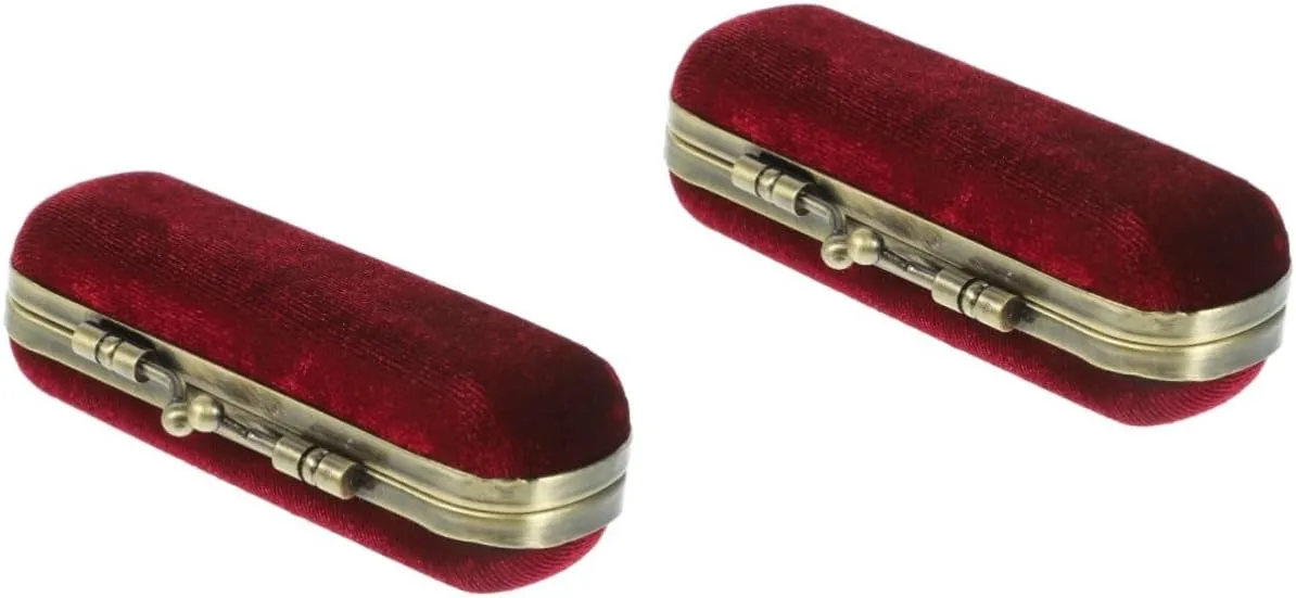 Mobestech 2pcs Portable Lipstick Storage Case Mirror Stylish Lip Gloss Holder for Women Lipstick Organizer for Travel and Daily Use Great Birthdays and Holidays