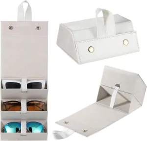 MoKo Sunglasses Organizer, Travel Glasses Case Storage Portable Sunglasses Storage Case for Women Men