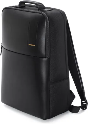 MOKOBARA Unisex-Adult The Backpack Pro Black Vegan Leather Water Resistant Laptop 15.6Laptop Compartment Work Backpack 21L 2022 - Model One Size Medium Deep Black