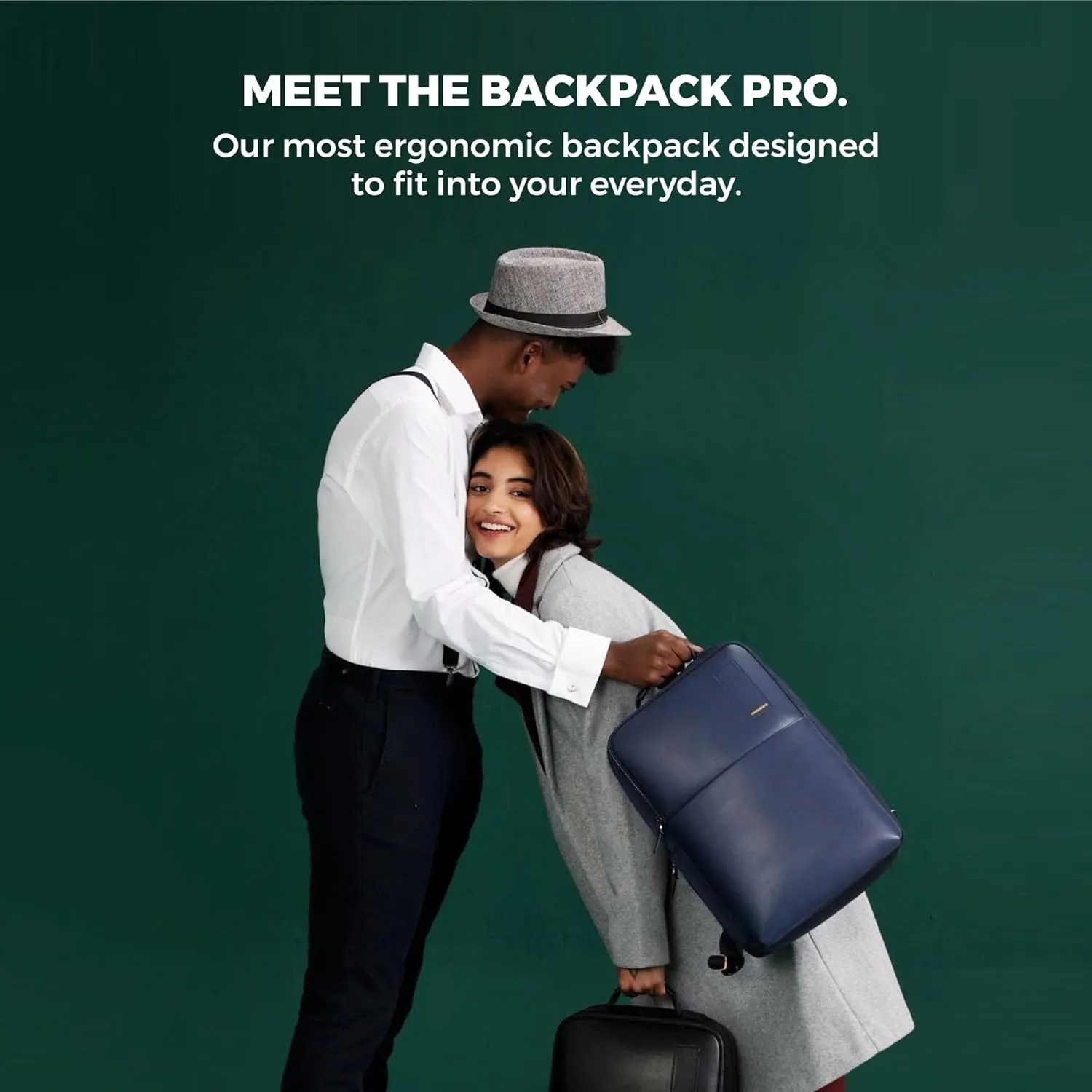 MOKOBARA Unisex-Adult The Backpack Pro Blue Vegan Leather Water Resistant Laptop 15.6Laptop Compartment Work Backpack 21L 2022 - Model One Size Medium Deep Dive