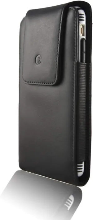 monsoon [Alpha] Genuine Leather Case Holster with Belt Clip for iPhone 13 Pro MAX / 12 Pro MAX / 11 Pro MAX/Xs MAX / 8 Plus 7 Plus - fits 6.7" and 6.5" iPhone with Slim Case