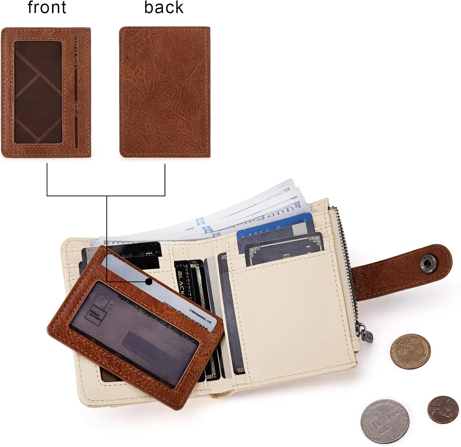 Montana West X Wrangler Wallet Women's Wallets, Card Cases & Money Organizers Bifold Credit Card Wallet RFID Blocking Women's Wallets Ladies Wallett with Removable ID Window