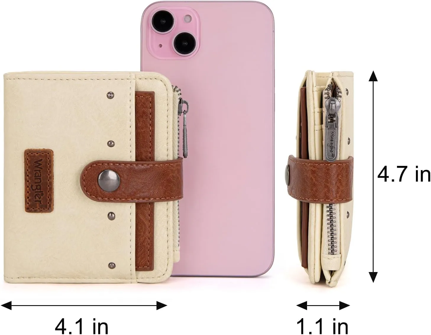 Montana West X Wrangler Wallet Women's Wallets, Card Cases & Money Organizers Bifold Credit Card Wallet RFID Blocking Women's Wallets Ladies Wallett with Removable ID Window